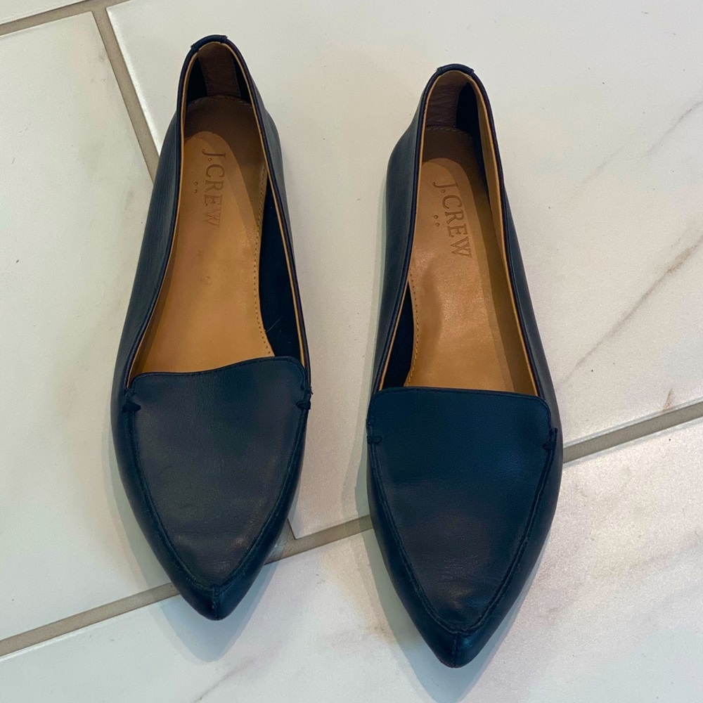 JCREW black pointed flats
